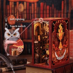 Puzzle 3D Serre Livres Book Nook Flame Common Room