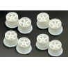 SET DE 8 JANTES 5 SPOKES BLANCHES LARGES