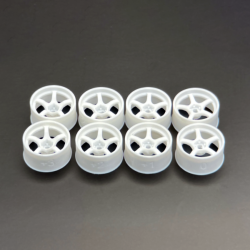 SET DE 8 JANTES 5 SPOKES BLANCHES LARGES