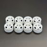 SET DE 8 JANTES 5 SPOKES BLANCHES LARGES
