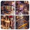 Puzzle 3D Serre Livres Book Nook Magic Night Alley
