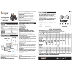 Controleur 1/10eme Elite Konet 100 amp 2S avec carte de programmation