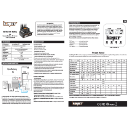 Controleur 1/10eme Elite Konet 100 amp 2S avec carte de programmation