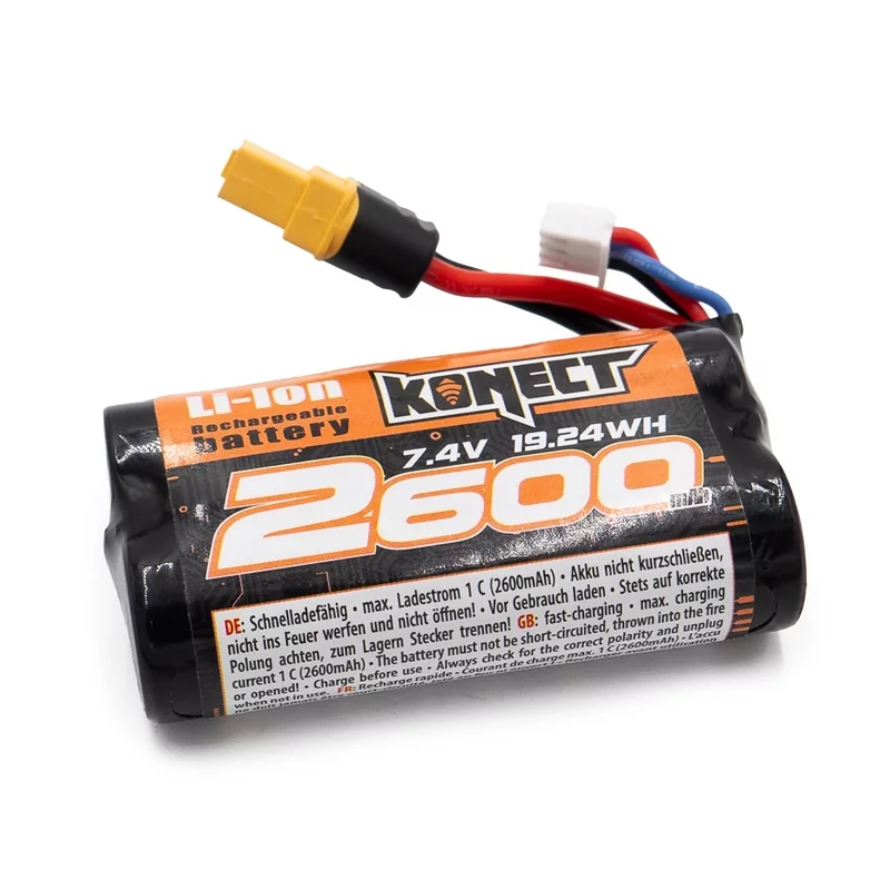 Batterie Konect Li-Ion XT60 7.4V 2600 mAh 15C