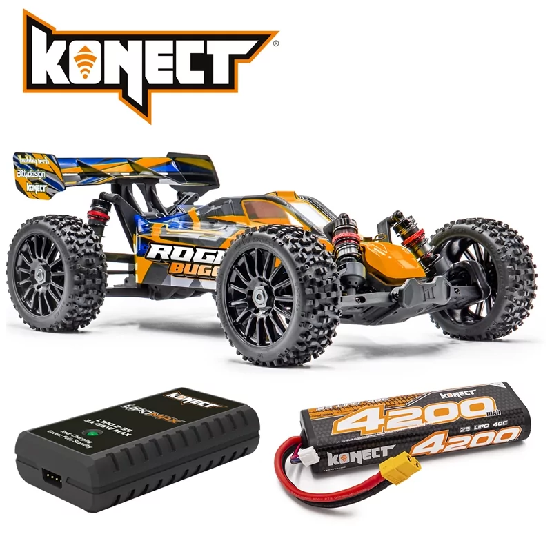 "ROGUE Buggy 1/8ème Brushless Orange-PACK accus et chargeur"