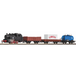 Piko 57113 Coffret de départ analogique avec locomotive vapeur 98-003 DB et 3 wagons marchandise Circus