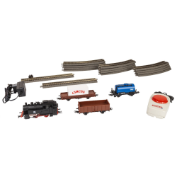 Piko 57113 Coffret de départ analogique avec locomotive vapeur 98-003 DB et 3 wagons marchandise Circus